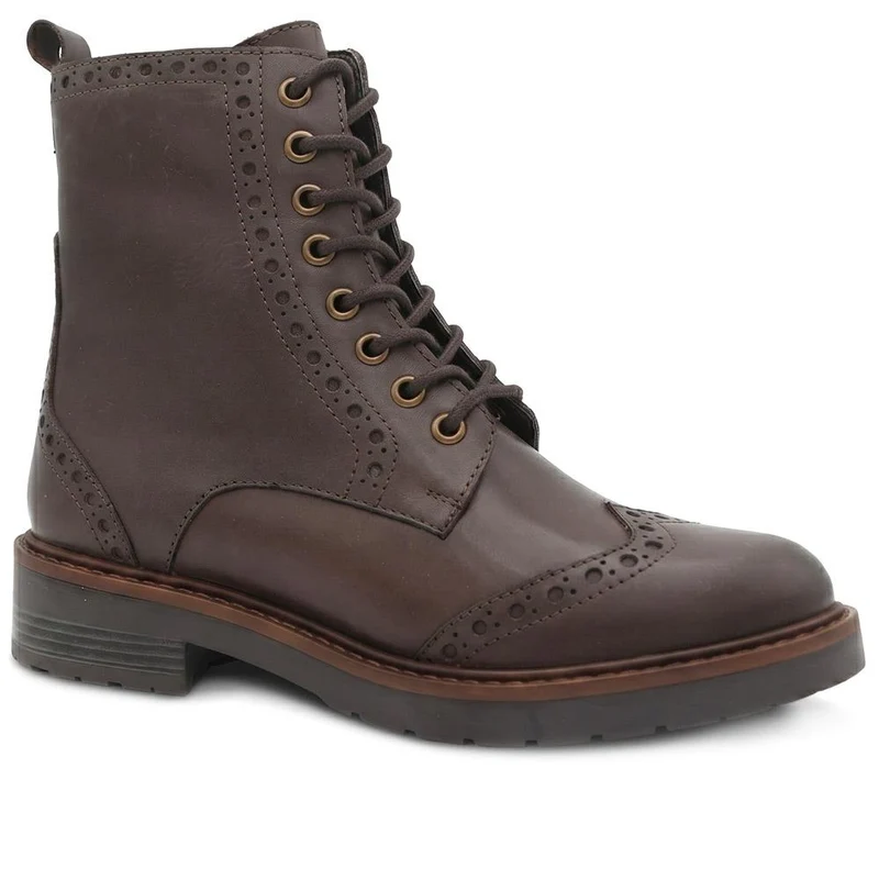 Noho Brogue Boots - NOHO / 326 023 - Brown Leather
