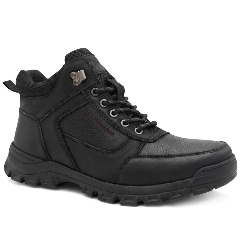 Wide Fit Leather Lace Up Rugged Boots - AATRA44001 / 330 188