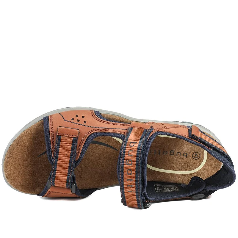 Casual Leather Strap Sandals - BUG43502 / 328 747 - Tan