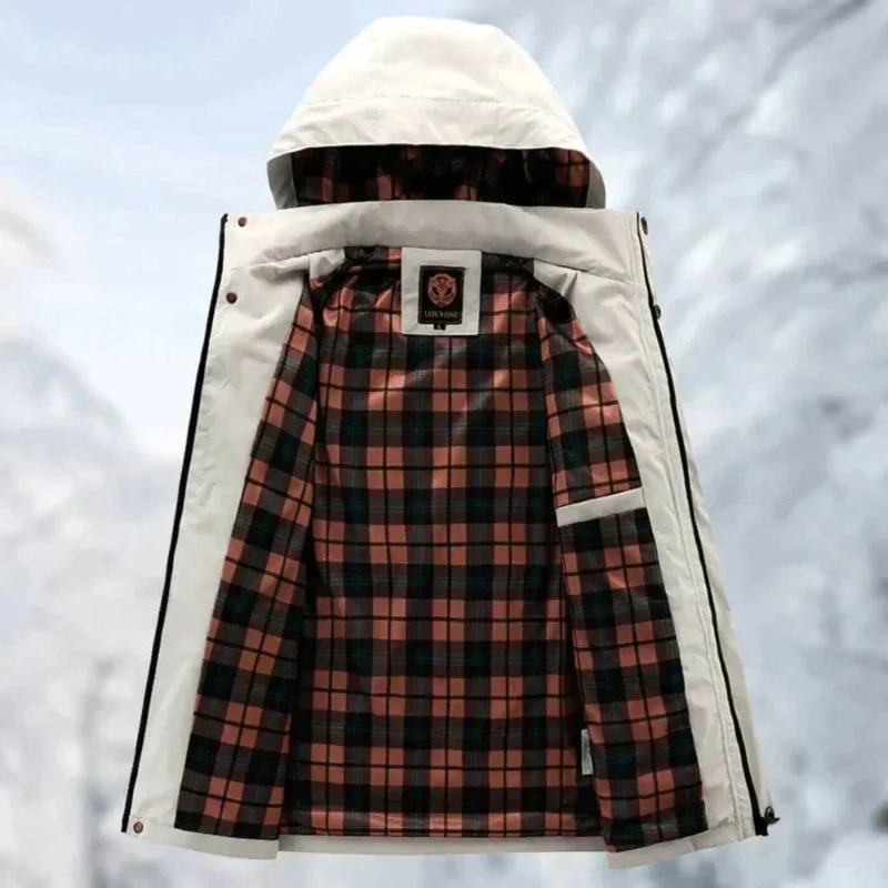 Florian | Herren Wasserdichte Gesteppte Outdoor-Jacke mit Kapuze Winddicht