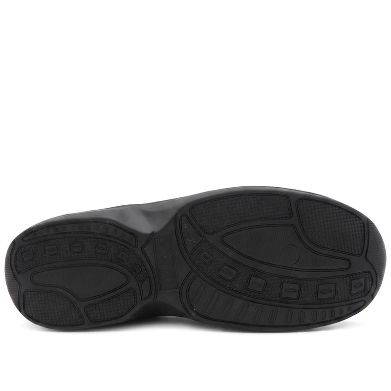 Extra Wide Breathable Slip On Trainers - LILOU / 329 940 - Black