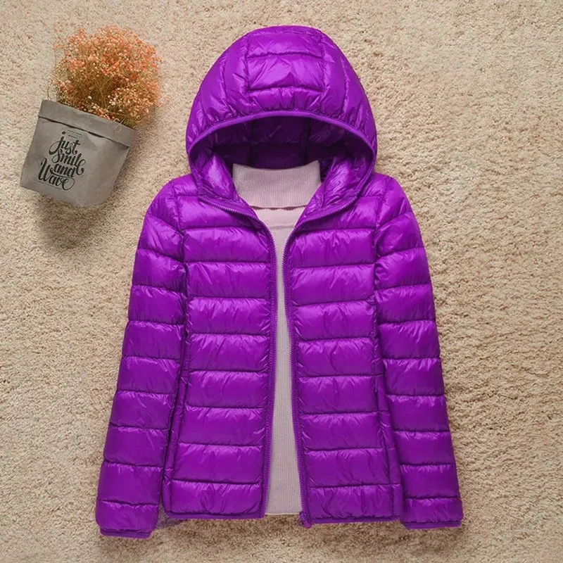 Amelie | Damen Steppjacke mit Kapuze ultraleichte gefütterte Übergangsjacke