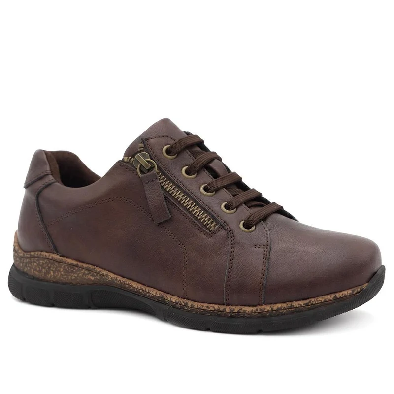 Extra Wide Zip & Lace Trainers - BETRINA / 329 761