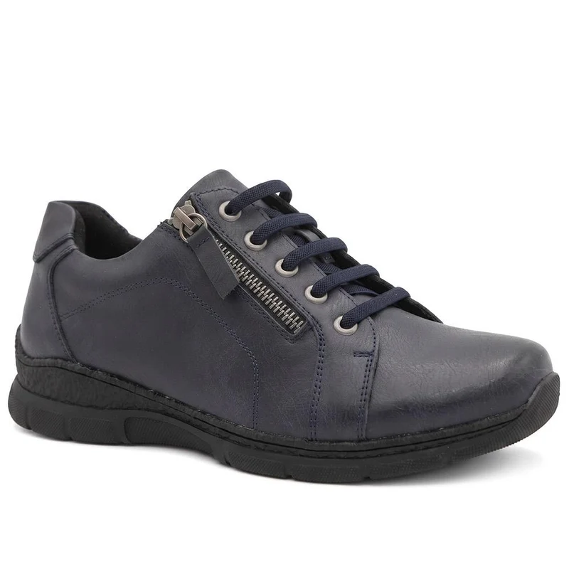 Extra Wide Zip & Lace Trainers - BETRINA / 329 761