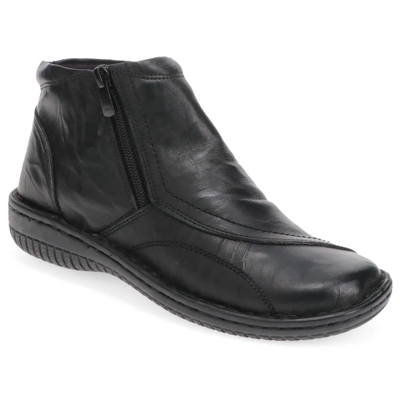 Leather Ankle Boots - LUCK34005 / 321 855 - Black