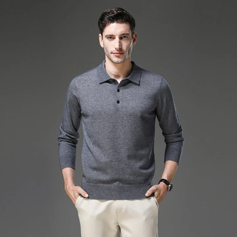 Felix | Herren Strickpullover Kaschmir Polo Business Pullover Langarm
