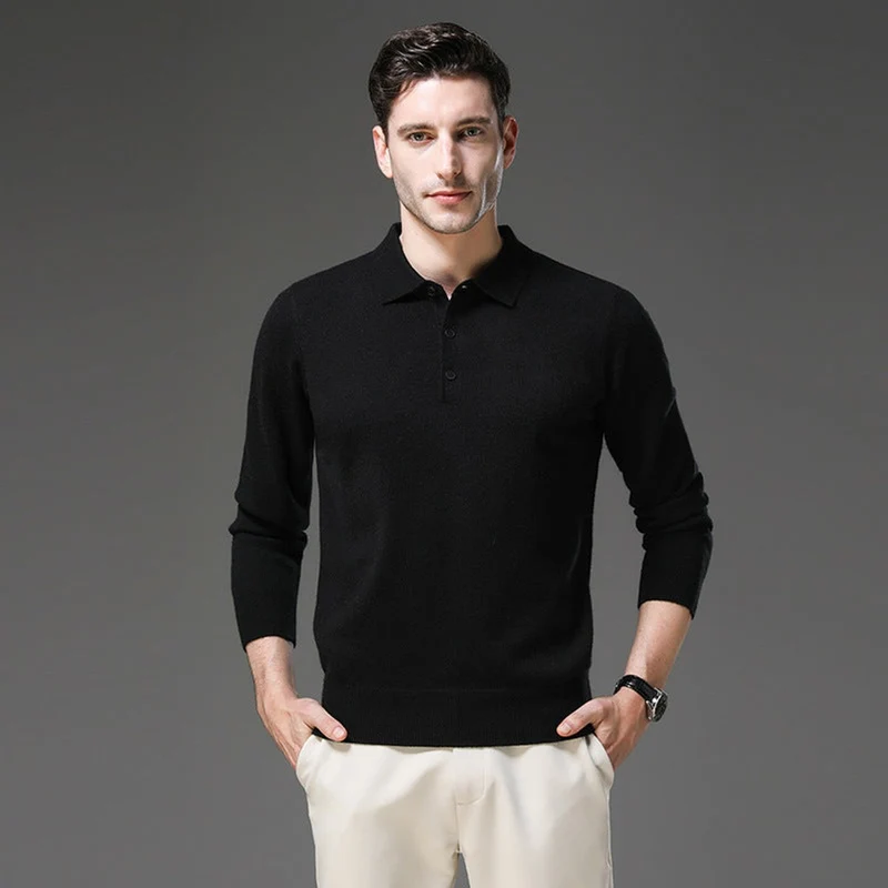Felix | Herren Strickpullover Kaschmir Polo Business Pullover Langarm