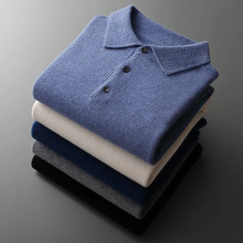 Felix | Herren Strickpullover Kaschmir Polo Business Pullover Langarm