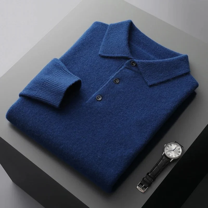 Felix | Herren Strickpullover Kaschmir Polo Business Pullover Langarm