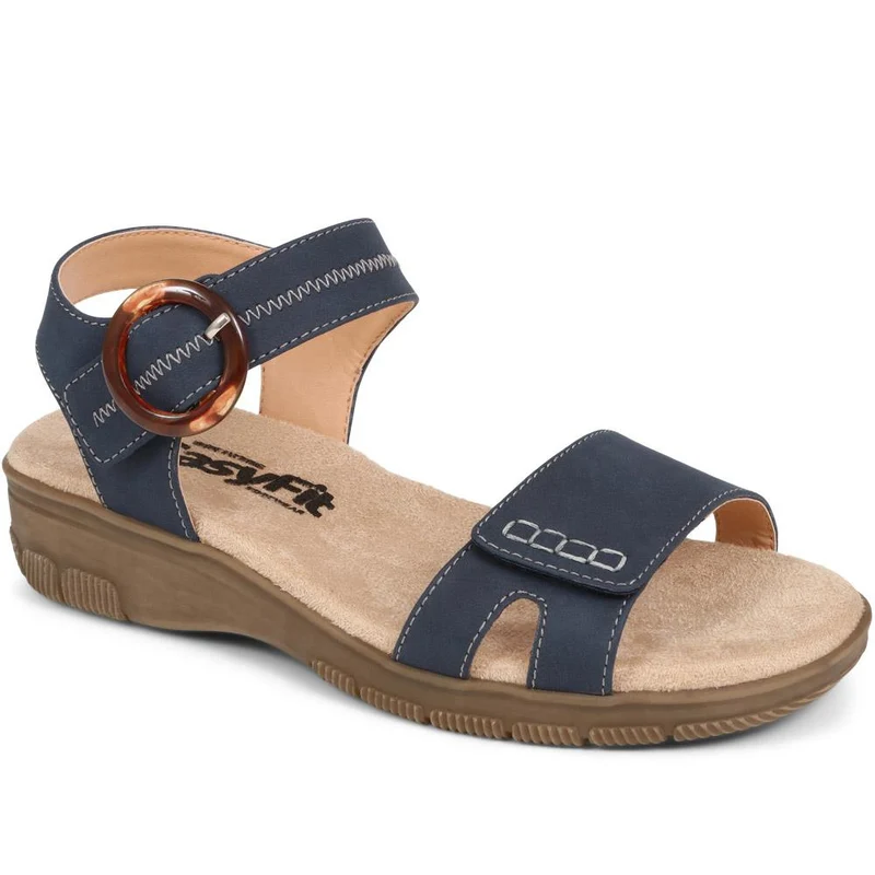 Extra-Wide Fit Sandals - ENRICHETTA / 323 490 - Navy
