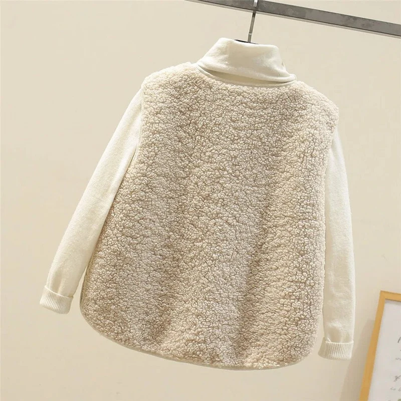 Leonie | Damen Puffer Vest Women Teddyfleece Steppweste mit Knöpfen