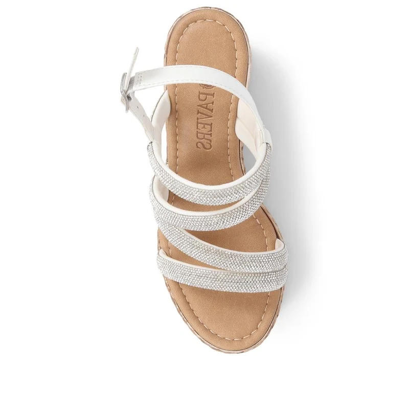 Embellished Platform Espadrilles - CLUBS39007 / 325 320 - Silver