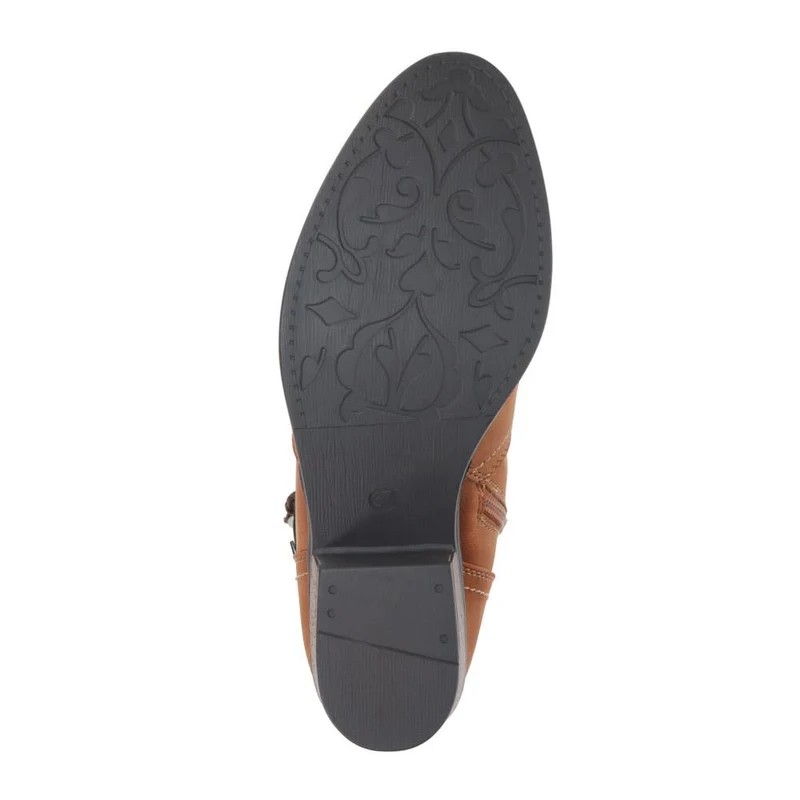 Western-Heeled Ankle Boots - TELOO40009 / 326 233 - Tan