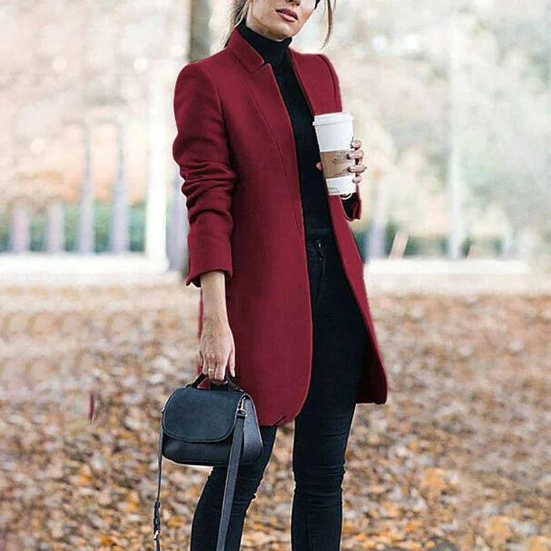 Annika | Damen Chic Maßgeschneiderter Formeller Wintermantel