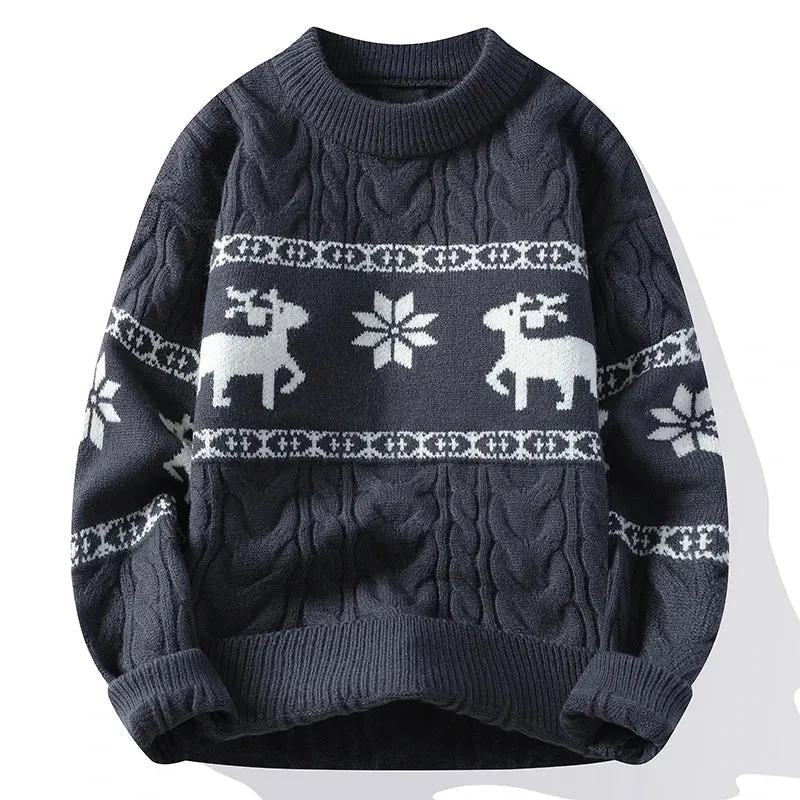 Anna | Stilvoller, bequemer Winter-Weihnachtspullover mit Rentiermotiv