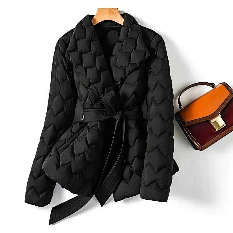 Doris | Damen Gesteppter Gürtel Winter Puffer Mantel