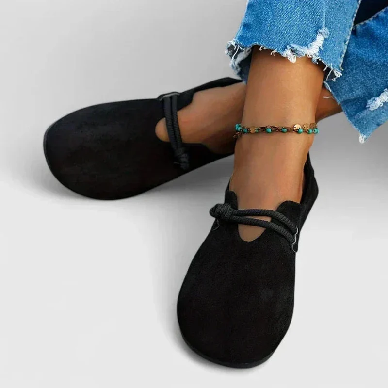 Sophie | Damen Orthopädische Slipper Flache Schuhe Seildetail Rundkappe