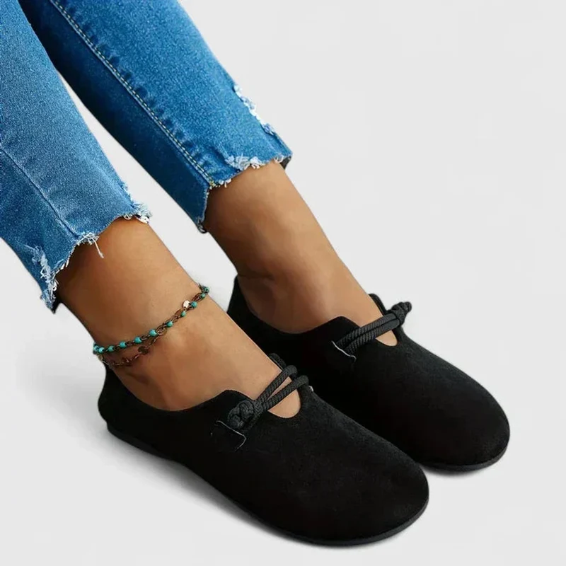Sophie | Damen Orthopädische Slipper Flache Schuhe Seildetail Rundkappe