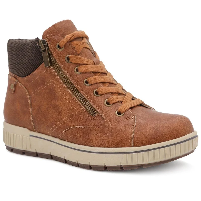 Wide Fit Zip & Lace Fasten Hi-Tops - SIN44002 / 329 614