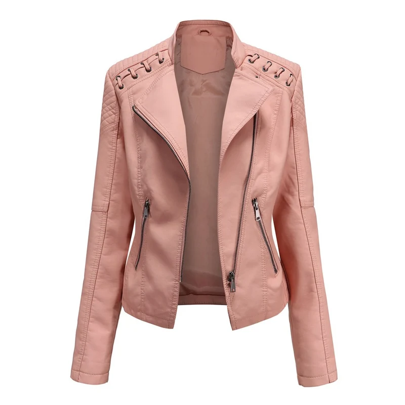 Lilian | Damen Modische Jacke mit asymmetrischem Reißverschluss