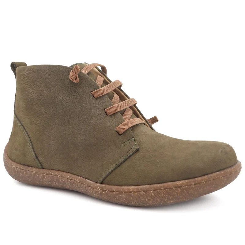 Leather Chunky Lace Ankle Boots - BOAY44000 / 330 236