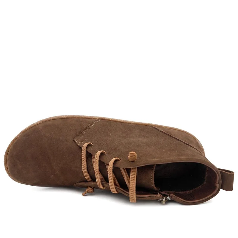 Leather Chunky Lace Ankle Boots - BOAY44000 / 330 236 - Brown
