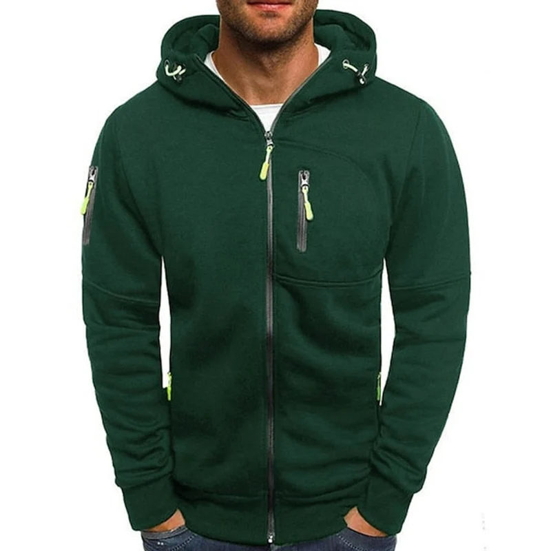 Florian | Herren Kapuzen-Sweatshirt Reißverschluss Fleece Mens Knit Sweater