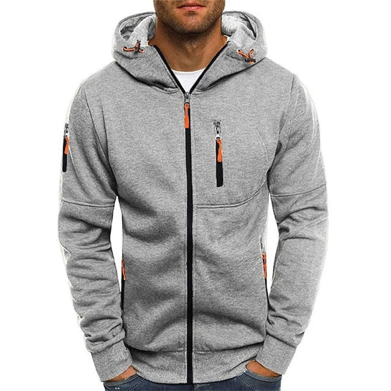 Florian | Herren Kapuzen-Sweatshirt Reißverschluss Fleece Mens Knit Sweater