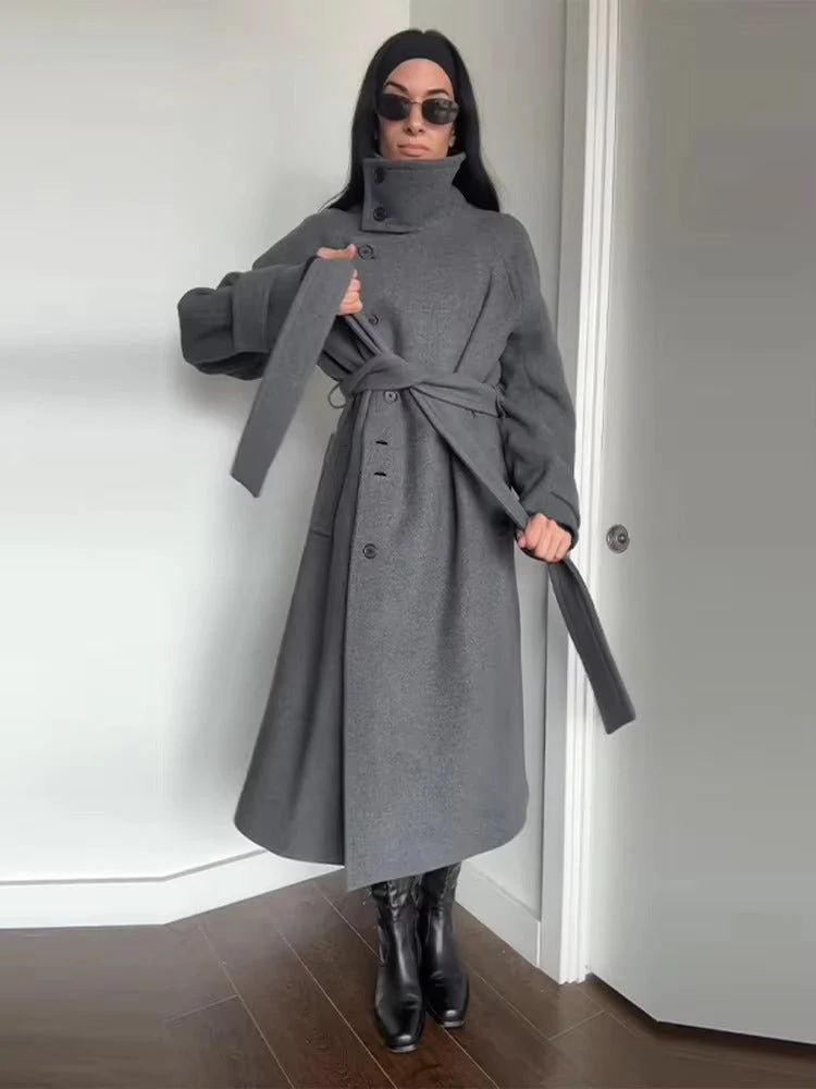 Kerstin | Damen Winter-Trenchcoat mit Gürtel gegen Kälte