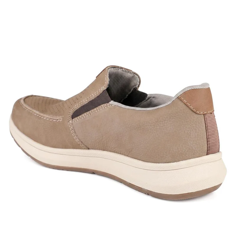 Rieker Leather Elastic Fit Slip On Shoes - RKR43062 / 330 548 - Grey