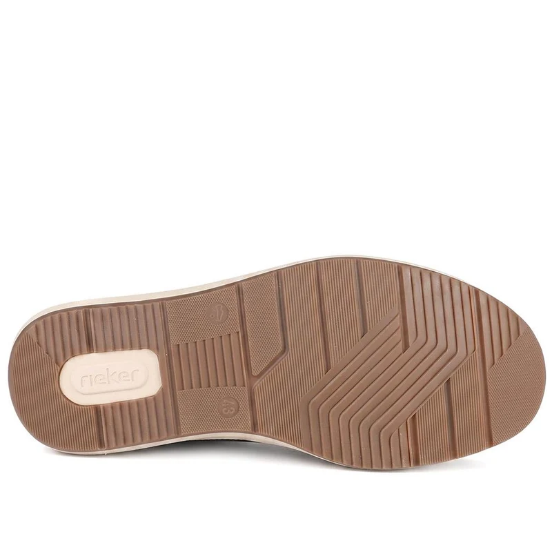 Rieker Leather Elastic Fit Slip On Shoes - RKR43062 / 330 548 - Grey