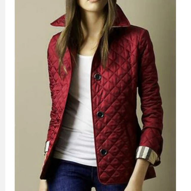 Andrea | Damen Gesteppte Freizeitjacke mit Knopfleiste vorne