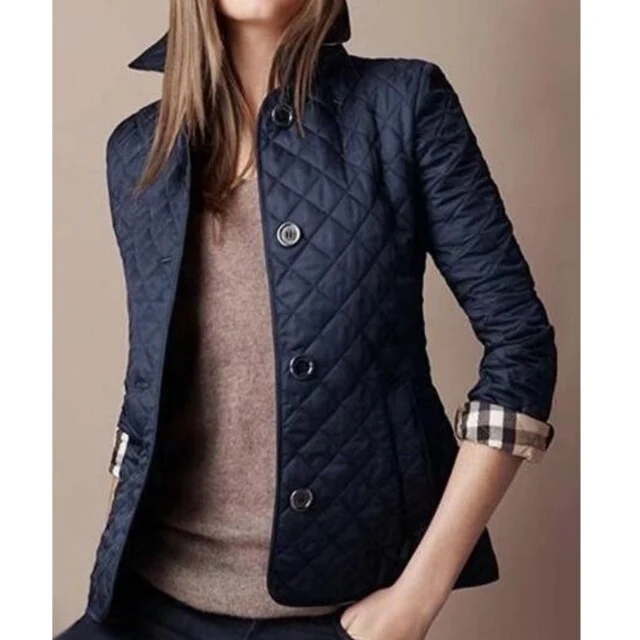 Andrea | Damen Gesteppte Freizeitjacke mit Knopfleiste vorne