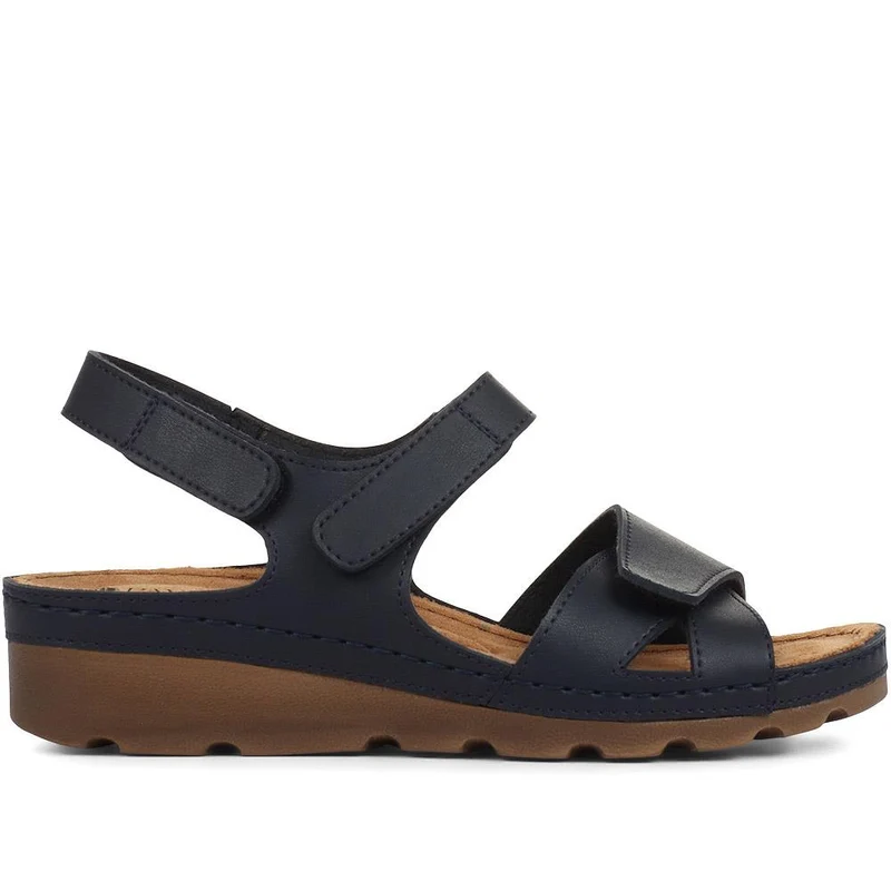 Adjustable Cushioned Sandals - SERAY33011 / 320 083 - Navy