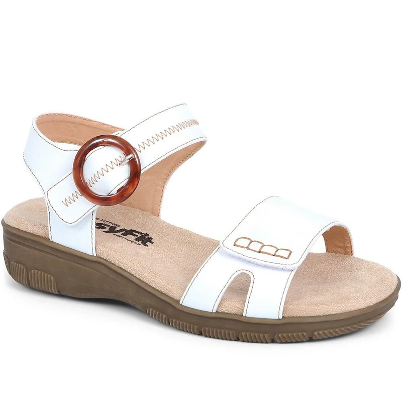 Extra-Wide Fit Sandals - ENRICHETTA / 323 490 - White