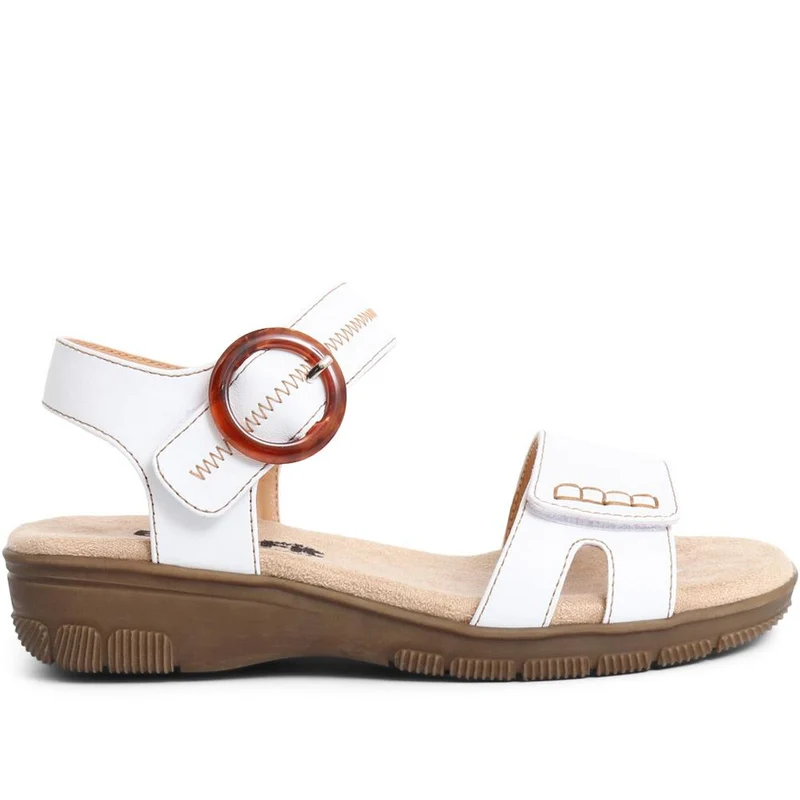 Extra-Wide Fit Sandals - ENRICHETTA / 323 490 - White