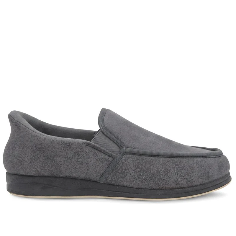 Easy Step In Extra Wide Memory Foam Slippers - QING42000 / 327 899 - Grey