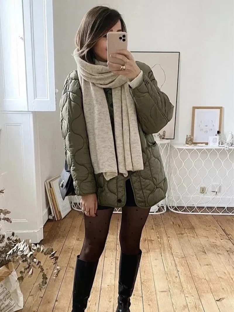Daniela | Damen Freizeit-Steppjacke mit Knopfleiste