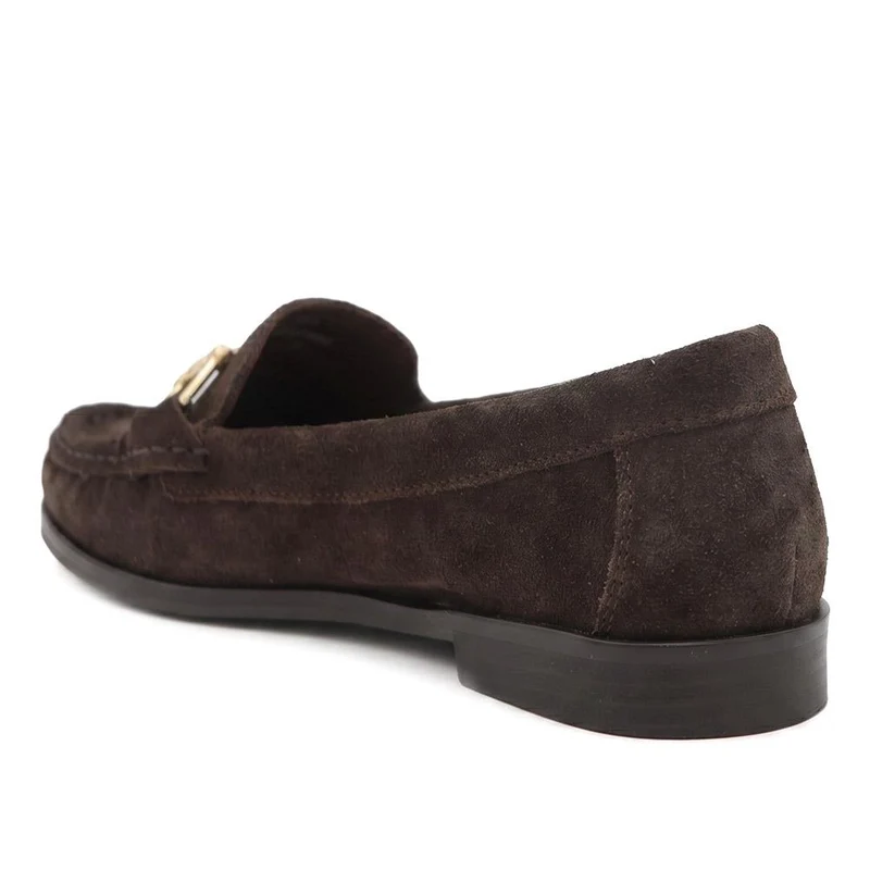Leather Snaffle Detail Smart Moccasins - MINTL44001 / 329 720 - Chocolate Suede