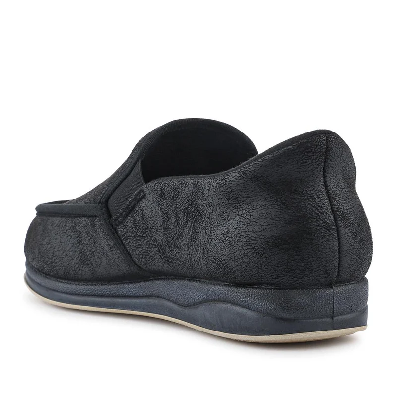 Easy Step In Extra Wide Memory Foam Slippers - QING42000 / 327 899 - Black