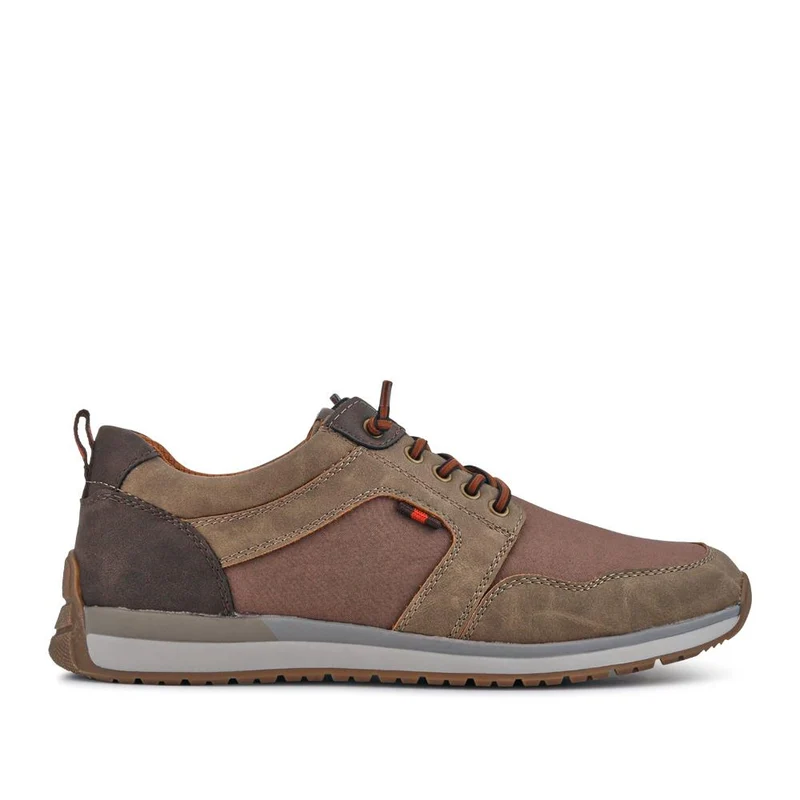 Wide Bungee-Laced Slip-On Shoes - GANG41009 / 327 570 - Brown