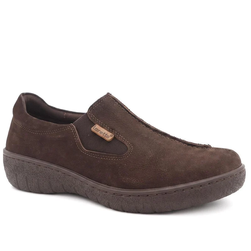 Loretta Leather Elastic Fit Slip On Shoes - HAK44005 / 329 717