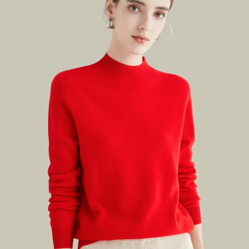 Monika | Damen Rollkragenpullover aus Merinowolle für den Winter