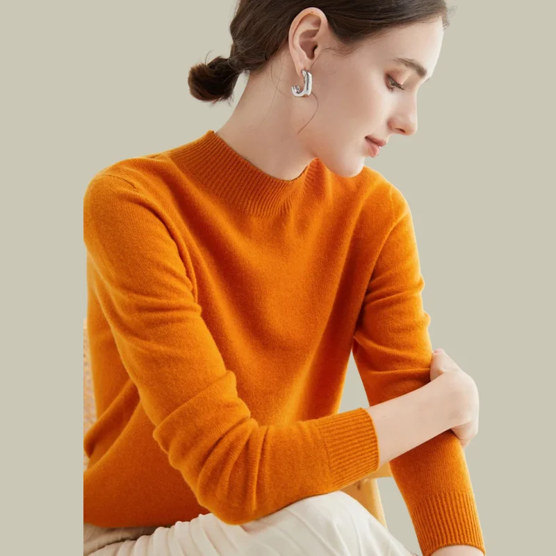 Monika | Damen Rollkragenpullover aus Merinowolle für den Winter