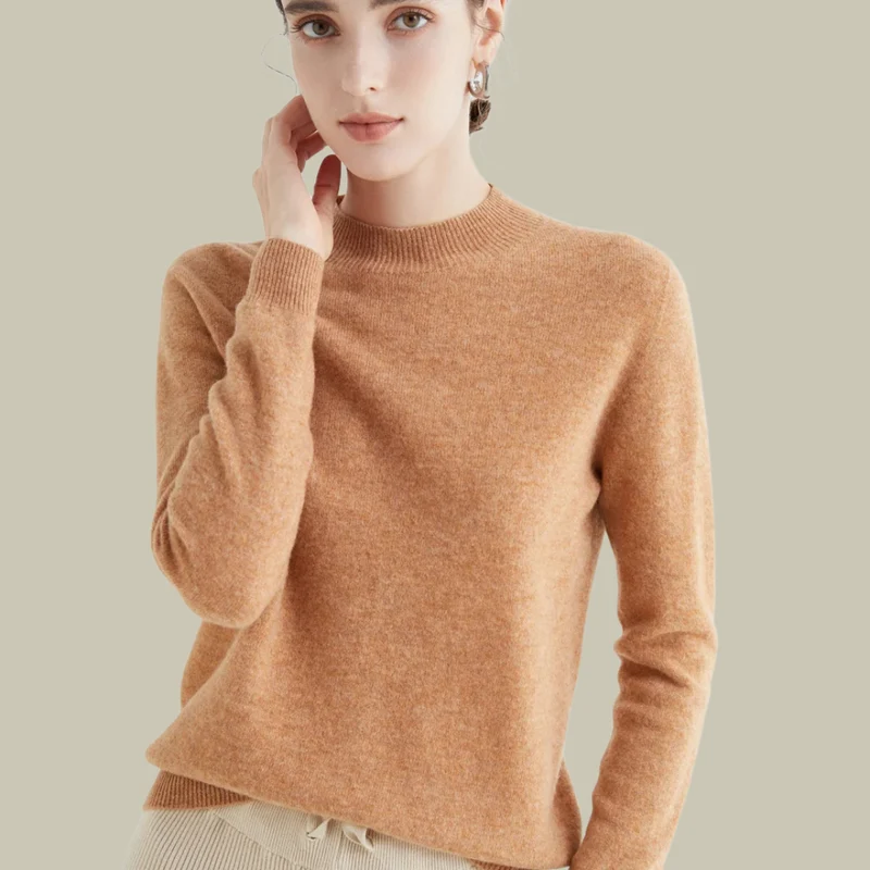 Monika | Damen Rollkragenpullover aus Merinowolle für den Winter