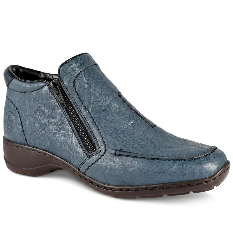 Rieker Leather Zip Close Ankle Boots - RKR44512 / 329 721