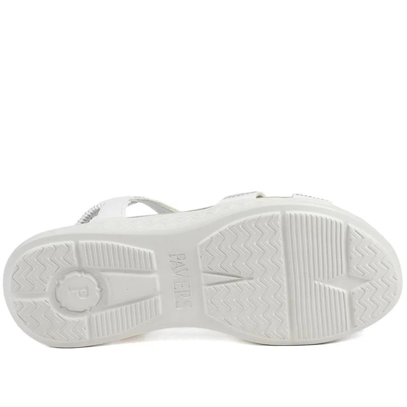 Stretch Fit Embellished Daily Sandals - BAIZH43043 / 329 308 - White