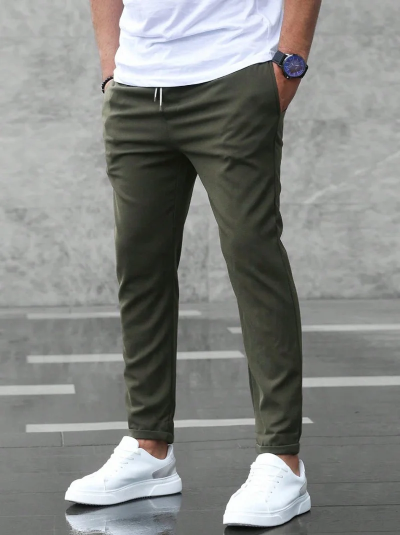 Julian | Herren Slim-Fit Jogger-Chino Hose mit Kordelzug