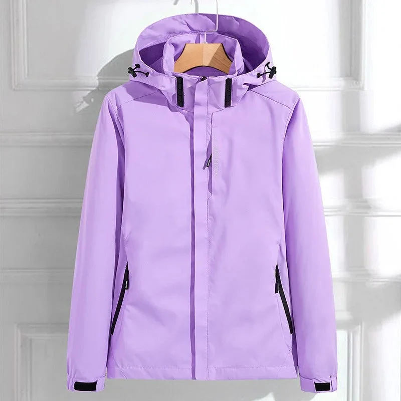 Angela | Damen funktionale Jacke mit Reißverschluss und Kapuze