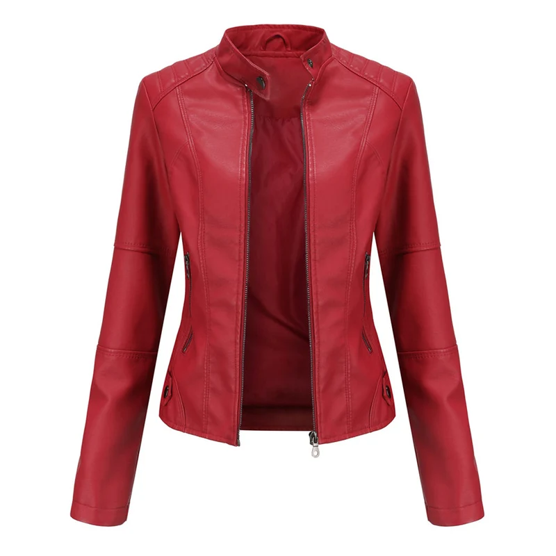 Nicole | Damen Bikerjacke mit Reißverschluss vorne